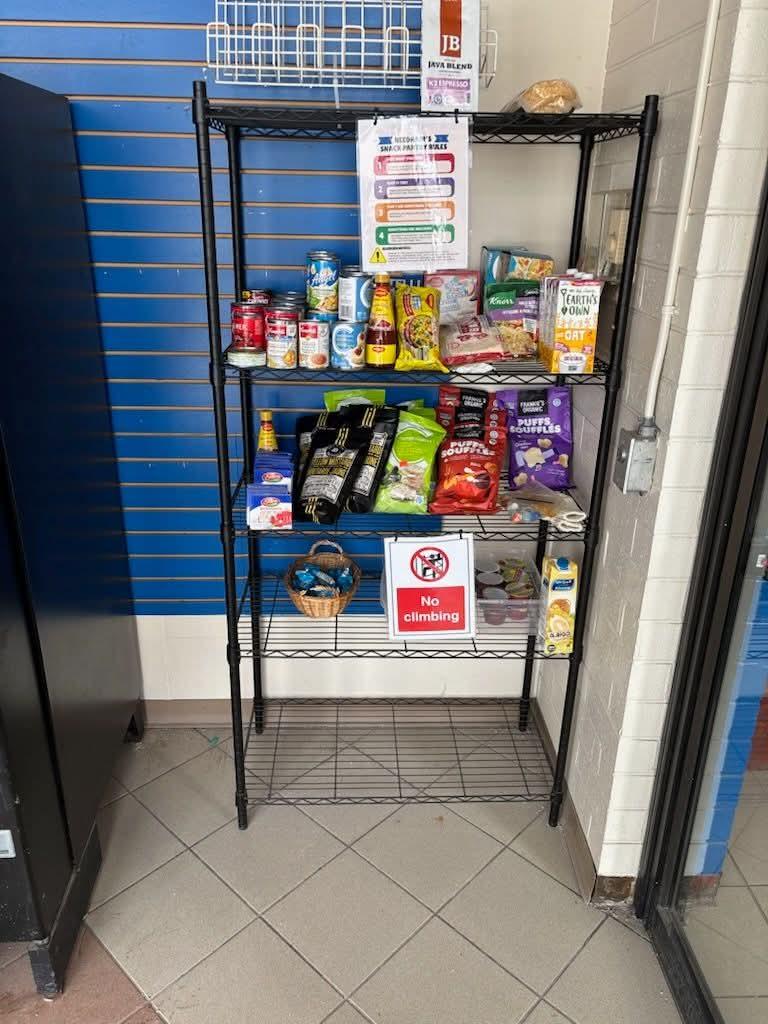 Community snack pantry rack